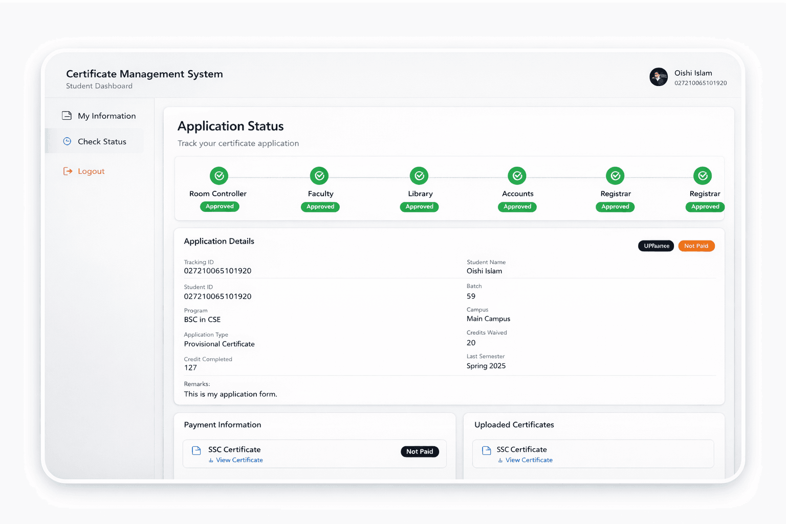 Certificate Management System